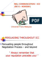 Intercultural Communication Icc (SLIDE G - KOH3361) : Universiti Putra Malaysia