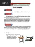 Lesson 4- Parts of the Sewing Machine