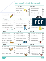 Pregatit Pentru Scoala - Lista de Control