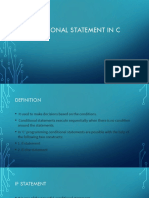 Conditional Statement in C