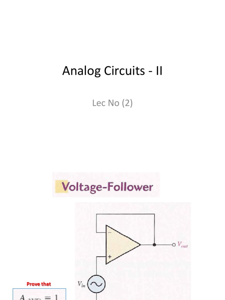 Advanced Analog Circuits II Concepts | PDF