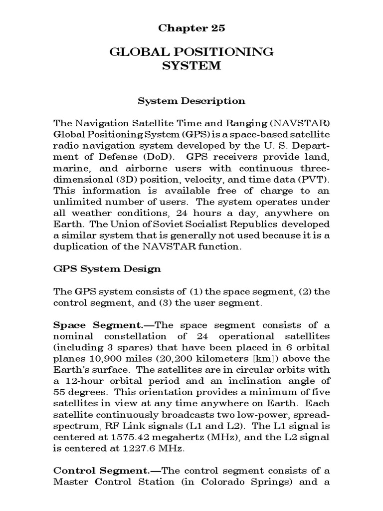 NAVSTAR GPS System Overview | PDF | Global Positioning System ...