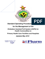 Standard Operating Procedures Manual For The Management of The