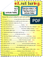 Choose The Correct Ending For Each Verb and Fill in The Gaps