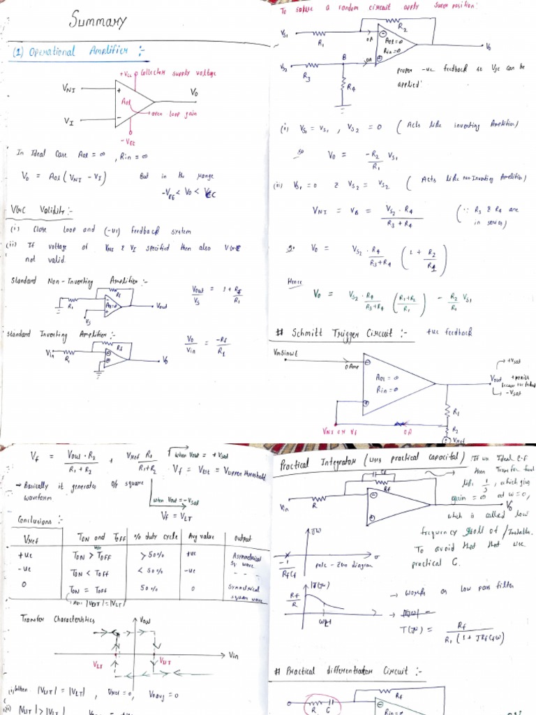 Analog Electronics Short Notes | PDF | Electronics | Electricity