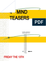 4 - Mind Teasers: Synergy Training & Development, Inc