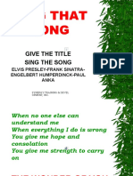1 - Sing That Song