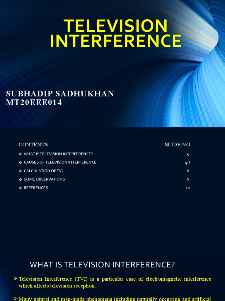 Understanding Television Interference | PDF | Electromagnetic ...