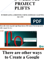 Scheduling A Meeting Using Google Calendar: July 2, 2020