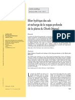 Bilan Hydrique Des Sols Et Recharge de La Nappe Profonde de La Plaine Du Gharb (Maroc) PDF