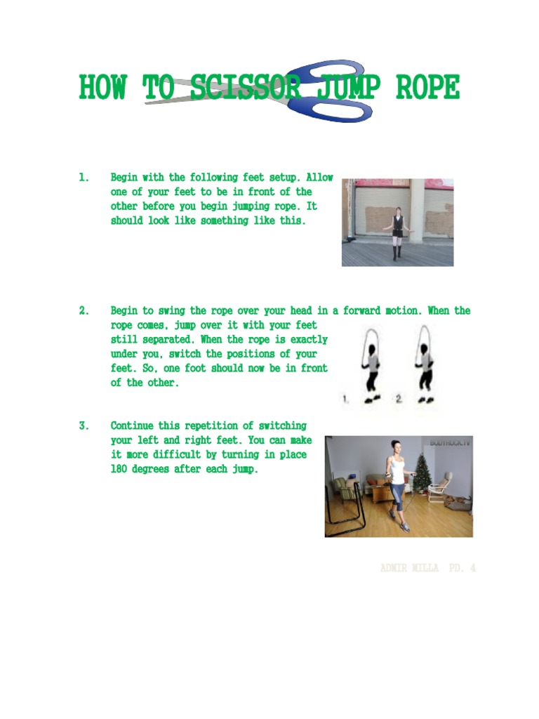 Scissor Jump Rope Techniques | PDF | Sports & Recreation