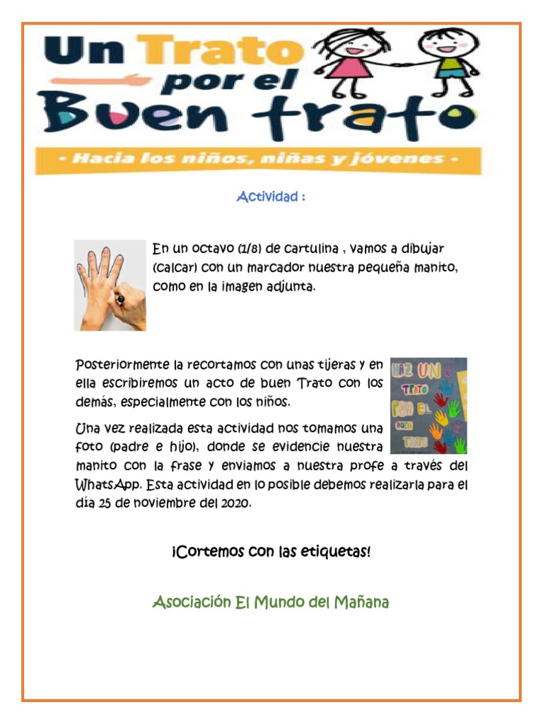 Actividad de Buen Trato para Niños | PDF
