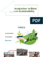 Blockchain in Sustainability and Traceability