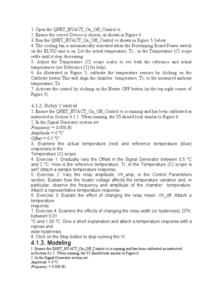 Temperature Control Calibration Guide | PDF | Temperature | Relay