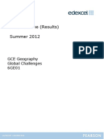 Mark Scheme (Results) Summer 2012: GCE Geography Global Challenges 6GE01