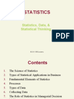 Statistics: Statistics, Data, & Statistical Thinking