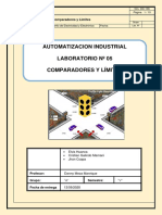 Automatizacion Industrial Laboratorio #05 Comparadores Y Límites