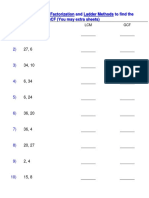 LCM - GCF Worksheet 1