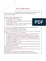 Grammaire 4e Les Dúterminants PDF