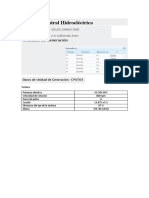 Datos de Central Hidroeléctrica