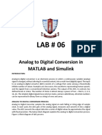 Analog To Digital Conversion in MATLAB and Simulink: Introducti0N