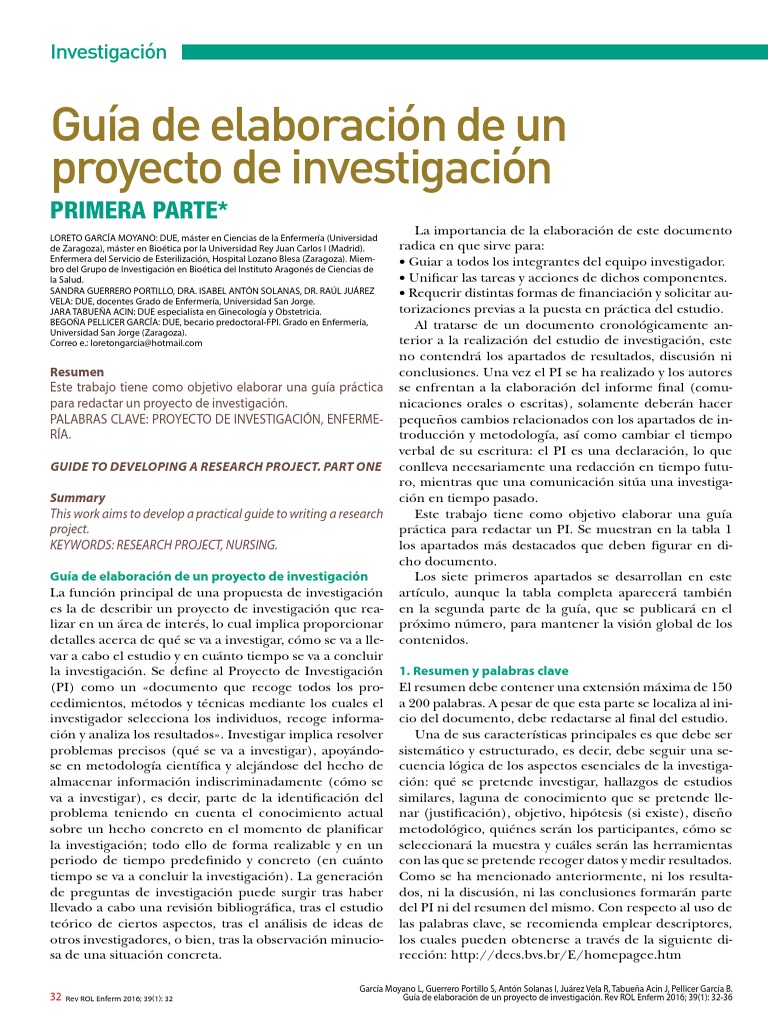 Guía para elaborar un proyecto de investigación | PDF | Hipótesis | Teoría