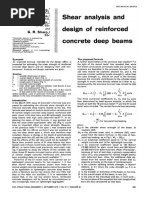 Shear Analysis and Design of Reinforced Concrete Deep Beams by Kong, Robins, Singh and Sharp