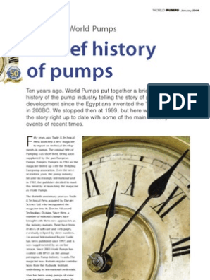 A Brief History Of Pumps Pump Turbomachinery