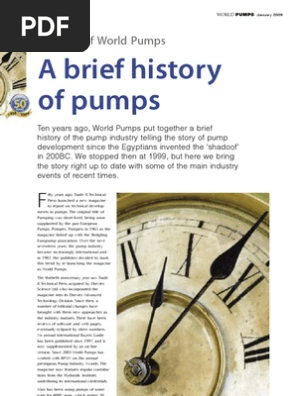 A Brief History Of Pumps Pump Turbomachinery