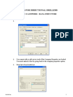 Compass For Directional Drillers: Exercise #2 Answers - Data Structure