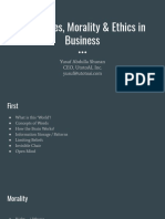 Challenges, Morality & Ethics in Business
