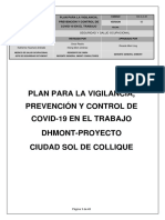 Plan para La Vigilancia, Prevención y Control de Covid-19 en El Trabajo