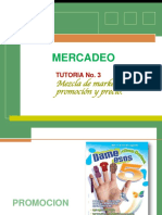 TUTORIA  No.3  Mezcla de marketing (promoción y precio)