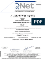 Certificate: Centork Valve Control, S.L