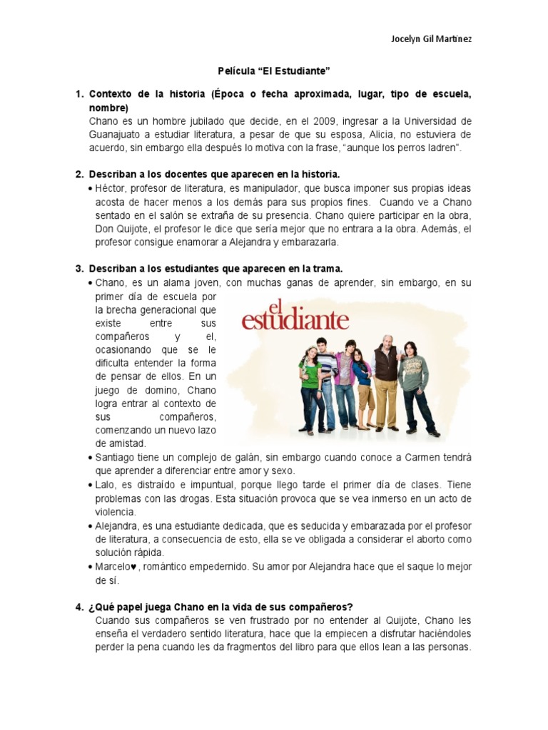 Película El Estudiante | PDF