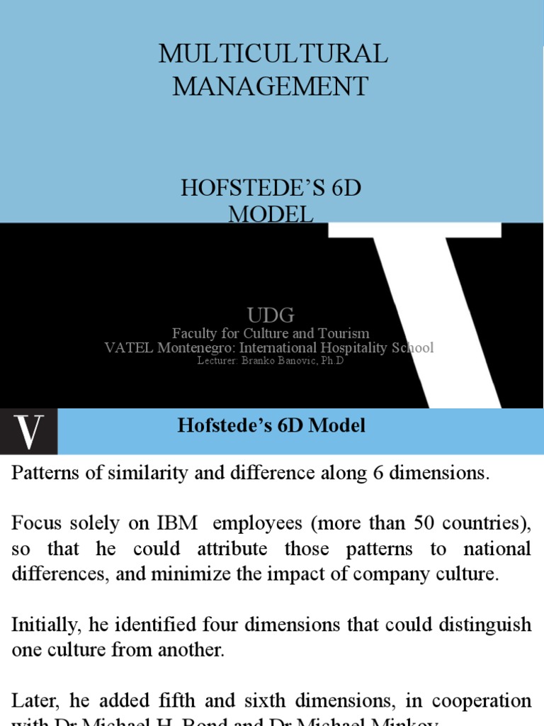 Hofstede's 6D Model Explained | PDF | Behavioural Sciences ...