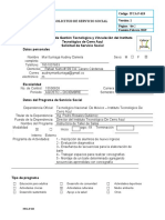 Itca-F-618 Solicitud de Servicio Social