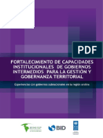 Fortalecimiento de Capacidades Institucionales de Gobiernos Intermedios para La Gestión y Gobernanza Territorial (RIMISP, BID y PNUD, 2015)
