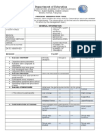 Department of Education: Process Observation Tool