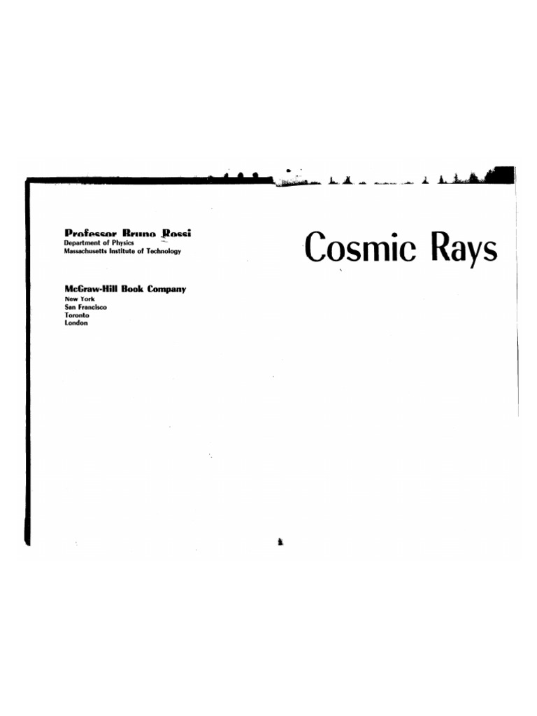 Rossi Cosmic Rays 1964 PDF | PDF