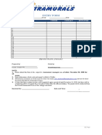 Entry Form: Name Course Contact Signature