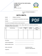 Borang Nota Minta