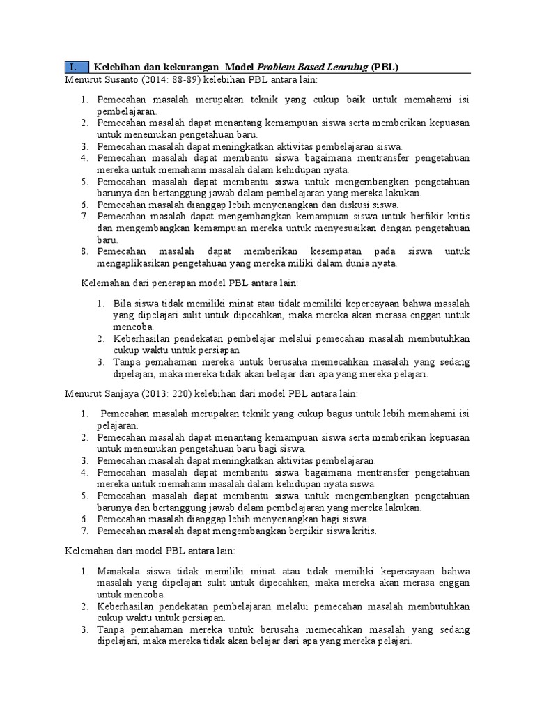 Kelebihan dan Kekurangan PBL | PDF