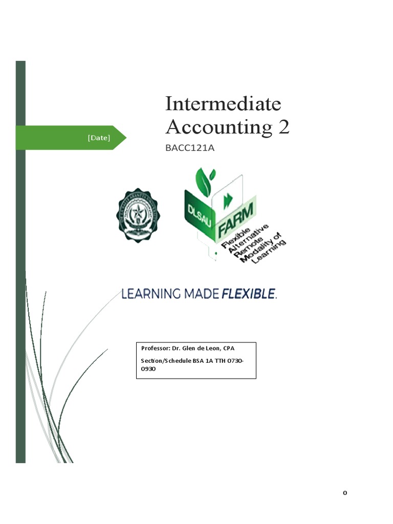 Module 1 Intermediate Accounting 2 Pdf Accounts Payable Fair Value