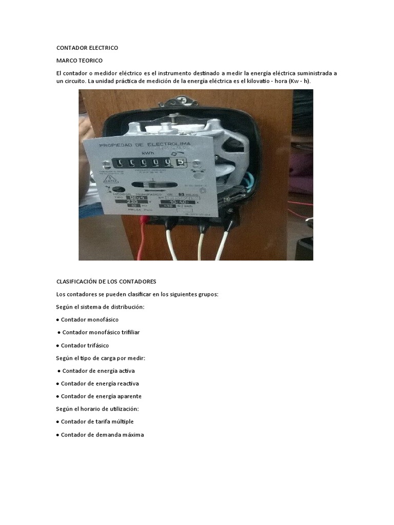 Contador Electrico Pdf Corriente Eléctrica Inductor