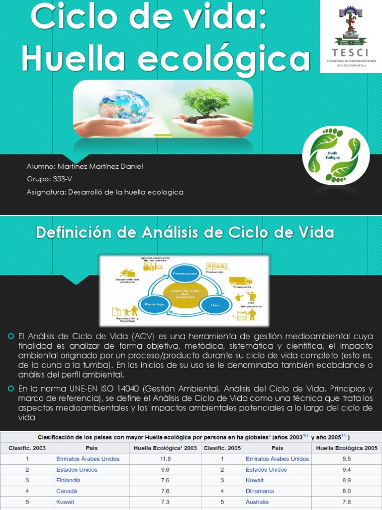 Análisis de Ciclo de Vida y Huella Ecológica | PDF | Evaluación del ...