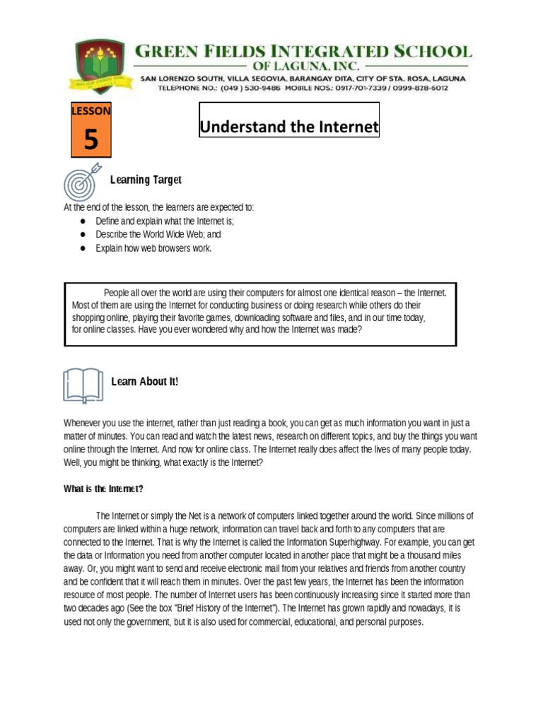 Understanding the Basics of the Internet: Defining the Internet, the ...