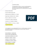 Practica de Calculo de Prestaciones