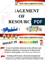 Management OF Resources