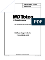 Part Number TW608 Revision A: Installation and Operation